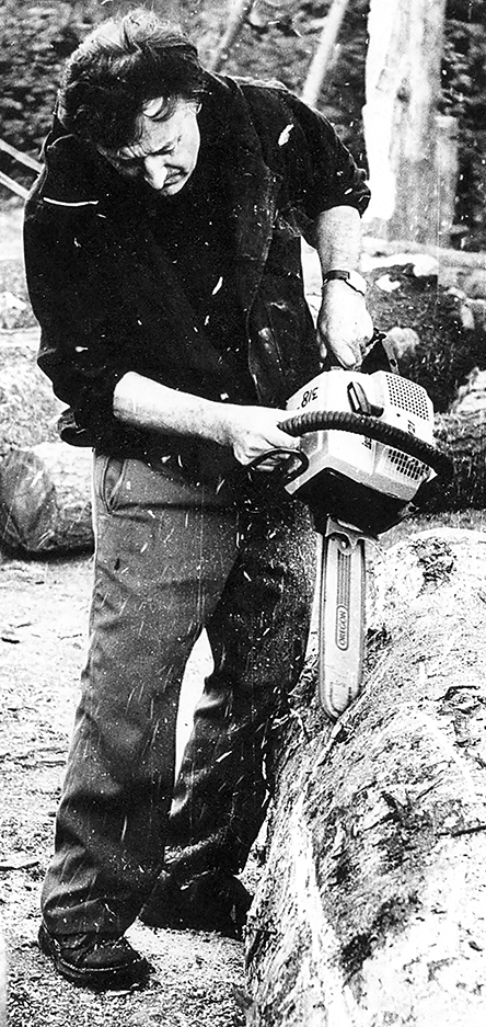 Hans Brockhage bei der Arbeit, um 1983