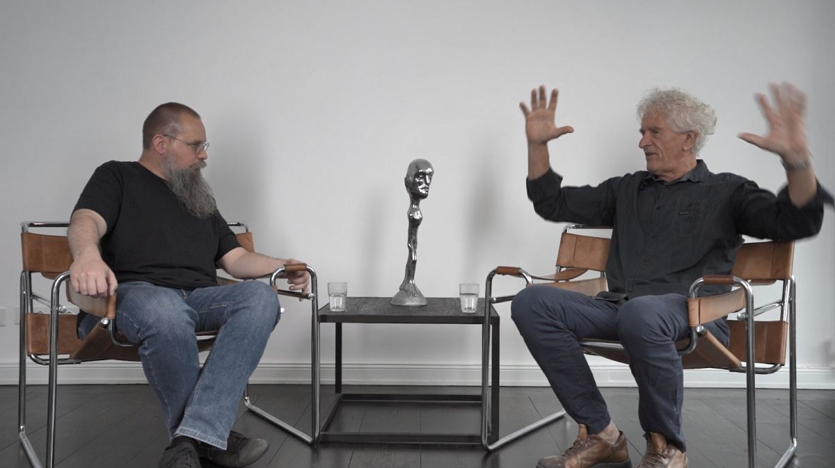 Zweites Kunstgespräch in der Galerie Gesellschaft mit dem Bildhauer Rolf Biebl (August 2024)